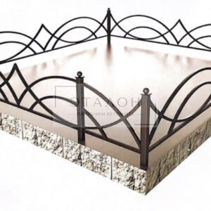 Металлическая ограда ОМТ-014 Материалы: столб 30х30 мм, рамка и узор 15х15мм. Основные размеры: 140х230см, 200х230см, 300х230см. Цена за м.п.