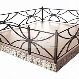 Металлическая ограда ОМТ-011 Материалы: столб 30х30 мм, рамка и узор15х15мм. Основные размеры: 140х230см, 200х230см, 300х230см. Цена за м.п.