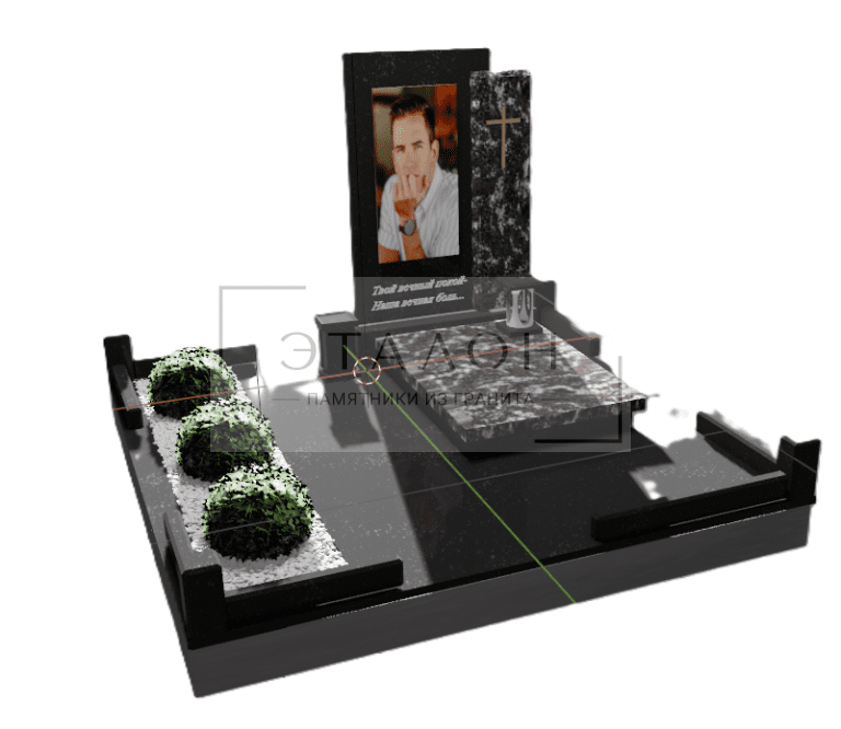 Закажите 3D модель мемориального комплекса в Минске. Создадим модель памятника в формате 3D - визуализация и проектирование надгробий. Индивидуальный дизайн и точная детализация.